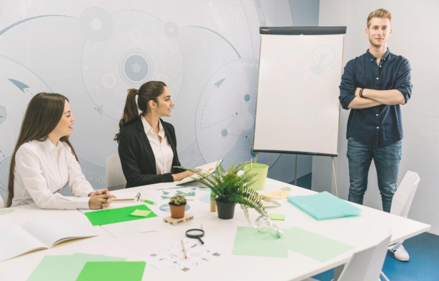 Individuelle Mentoring-Sitzung zwischen Dozent und Gründer